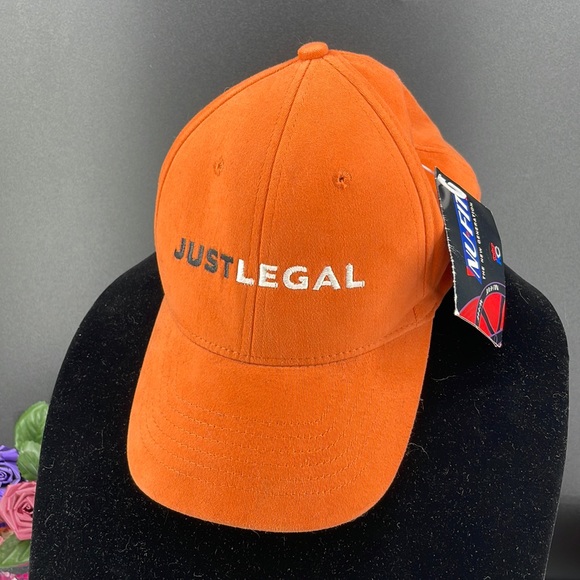 Vintage Promotion Hat for 2000’s TV Show “Just Legal”. Orange Nu Fit - Picture 1 of 8